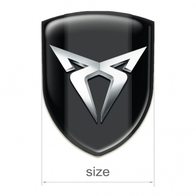 Seat Cupra Car Interior Badge Black Version with Silver Logo 