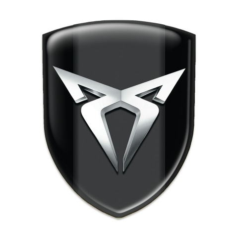 Seat Cupra Car Interior Badge Black Version with Silver Logo 