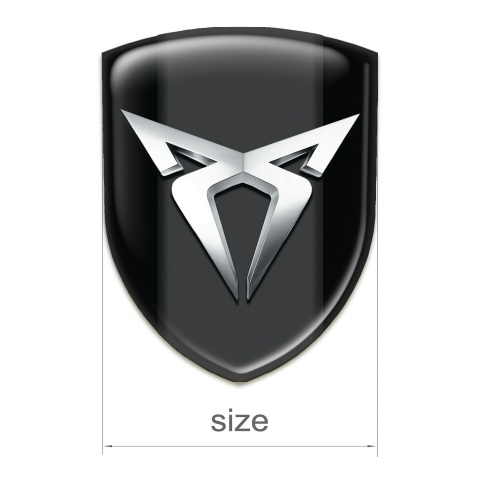Seat Cupra Car Interior Badge Black Version with Silver Logo 