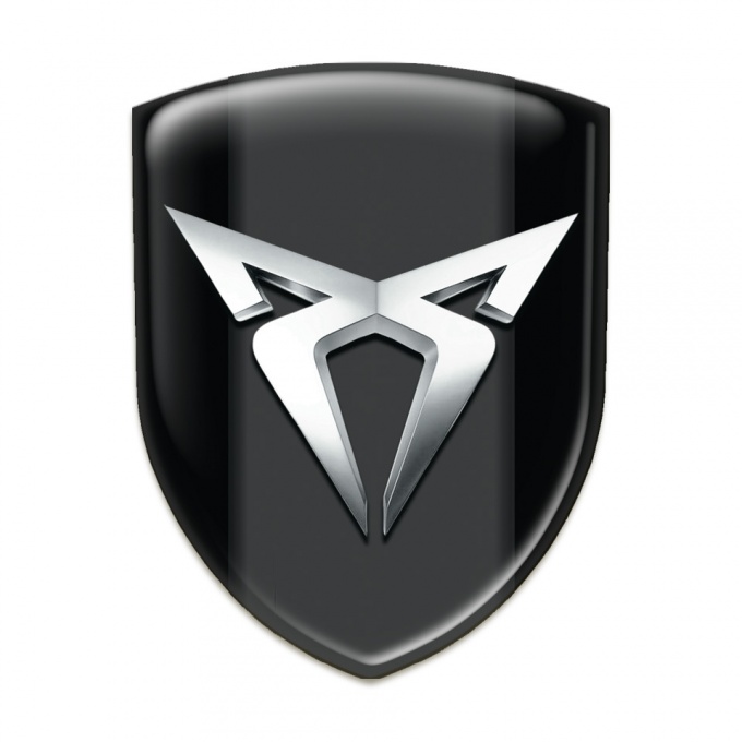 Seat Cupra Car Interior Badge Black Version with Silver Logo 