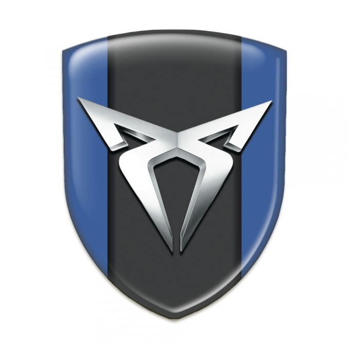 Seat Cupra Auto Emblem Blue with Graphite Panel 