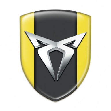 Seat Cupra Emblem Badge Logo Yellow with Graphite Central Panel 