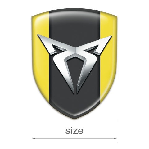 Seat Cupra Emblem Badge Logo Yellow with Graphite Central Panel 