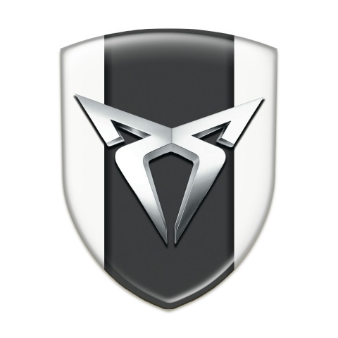 Seat Cupra Logo Emblem White with Central Graphite Panel 
