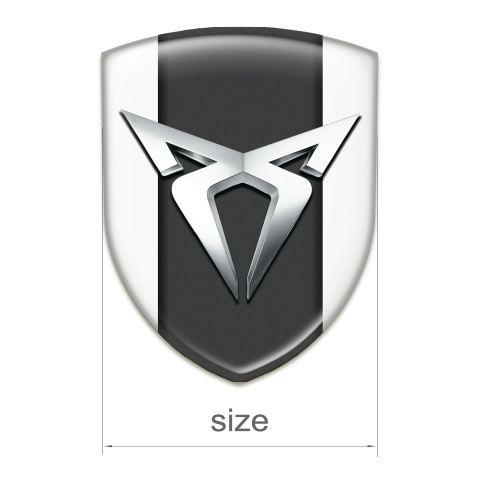 Seat Cupra Logo Emblem White with Central Graphite Panel 