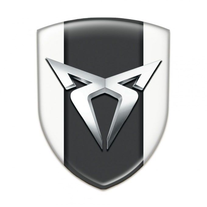 Seat Cupra Logo Emblem White with Central Graphite Panel 