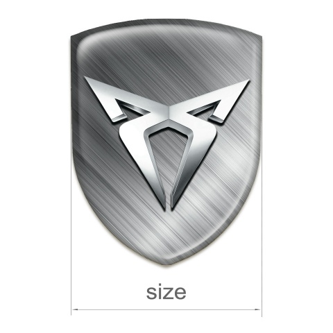 Seat Cupra Tuning Emblem Brushed Metal Effect 
