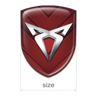 Seat Cupra Domed Emblem High End Red V Shape Details 