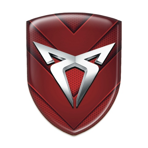 Seat Cupra Domed Emblem High End Red V Shape Details 