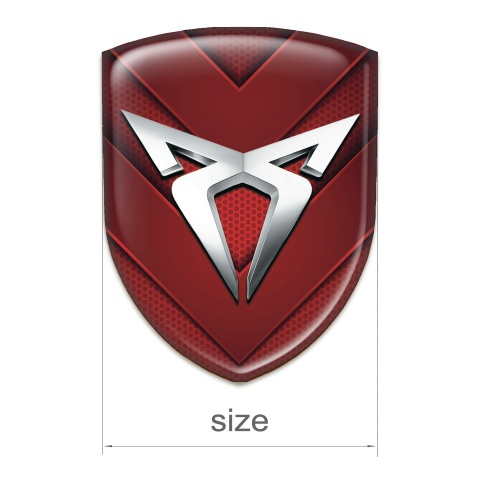 Seat Cupra Domed Emblem High End Red V Shape Details 