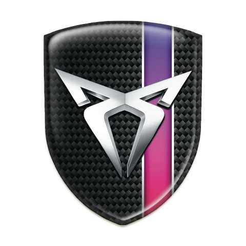 Seat Cupra Silicone Emblem Dark Rough base with Purple Band 