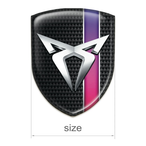 Seat Cupra Silicone Emblem Dark Rough base with Purple Band 