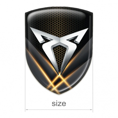 Seat Cupra 3D Gel Emblem with Orange Lights Effect 