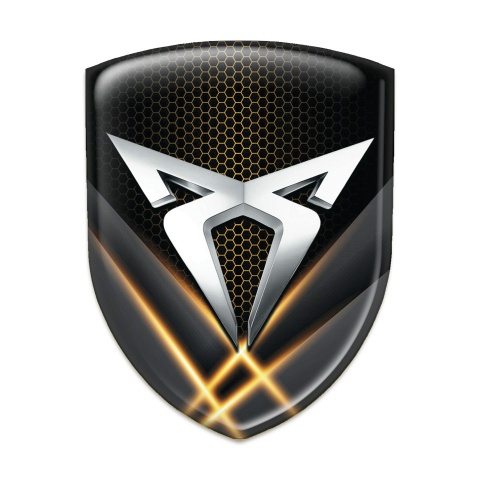 Seat Cupra 3D Gel Emblem with Orange Lights Effect 