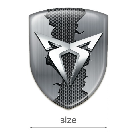 Seat Cupra Emblem Exterior Stylish with Torn Metal Effect