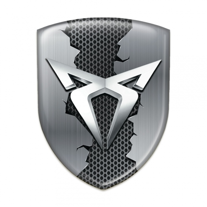 Seat Cupra Emblem Exterior Stylish with Torn Metal Effect
