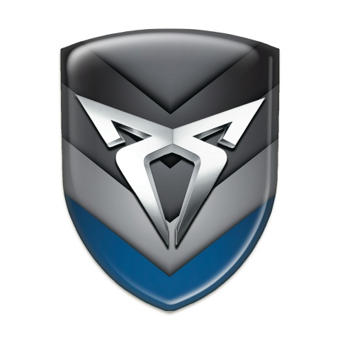 Seat Cupra Emblem Interior with Blue Grey V Shape Details 