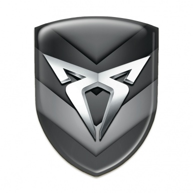 Seat Cupra Car Accessories Badge Gray Nuances V Shape Details 