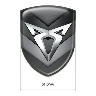 Seat Cupra Car Accessories Badge Gray Nuances V Shape Details 