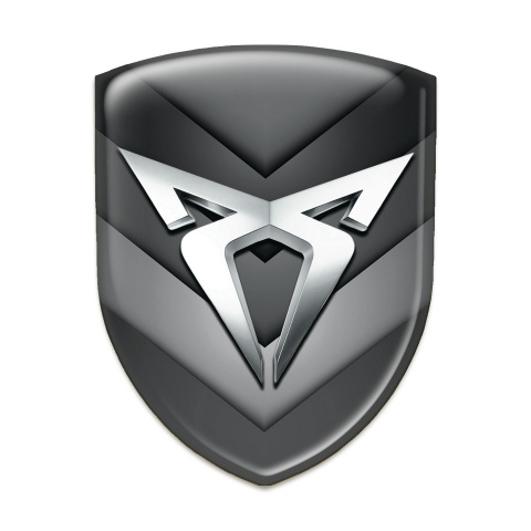 Seat Cupra Car Accessories Badge Gray Nuances V Shape Details 