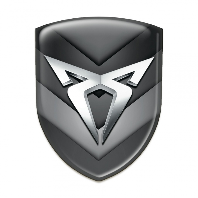 Seat Cupra Car Accessories Badge Gray Nuances V Shape Details 