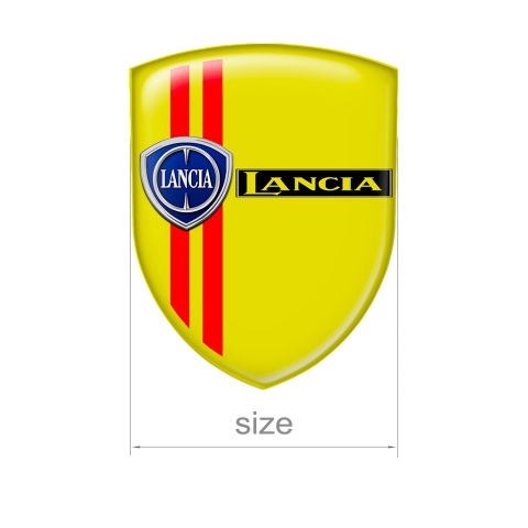 Lancia Silicone Emblem Yellow Red Line Edition