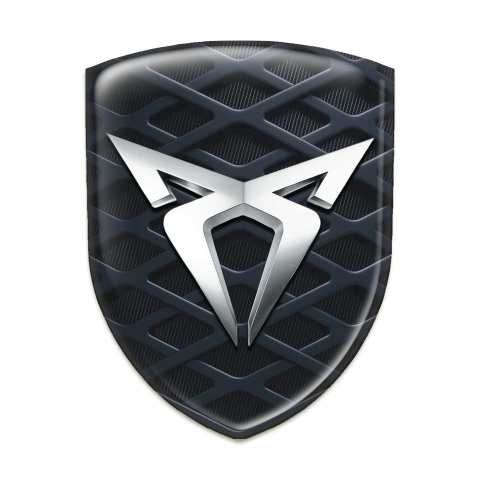 Seat Cupra Domed Emblem Dark 3D Grid 