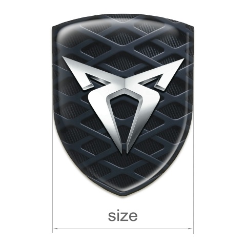 Seat Cupra Domed Emblem Dark 3D Grid 