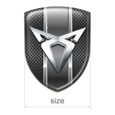 Seat Cupra Resin Sticker Dark Mesh with Metal Ribbon 