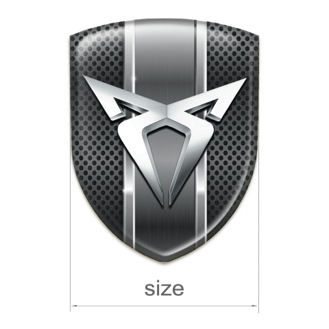 Seat Cupra Resin Sticker Dark Mesh with Metal Ribbon 
