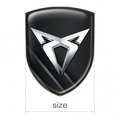 Seat Cupra Emblem Exterior Black with Diagonal Grey Lines 
