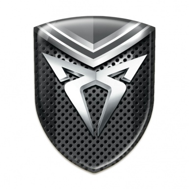 Seat Cupra Car Accessories Badge Perforated Base with Grey White Details 