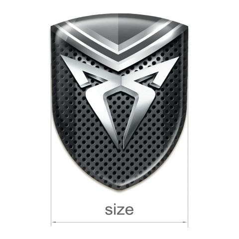 Seat Cupra Car Accessories Badge Perforated Base with Grey White Details 