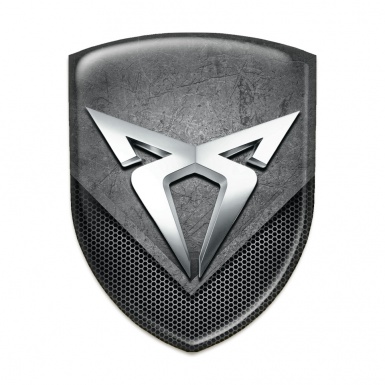 Seat Cupra Silicone Car Decal Badge Scratched Stone with Mesh Texture