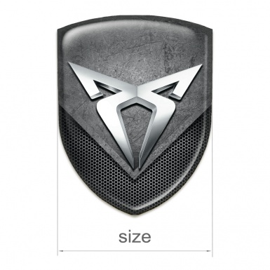 Seat Cupra Silicone Car Decal Badge Scratched Stone with Mesh Texture
