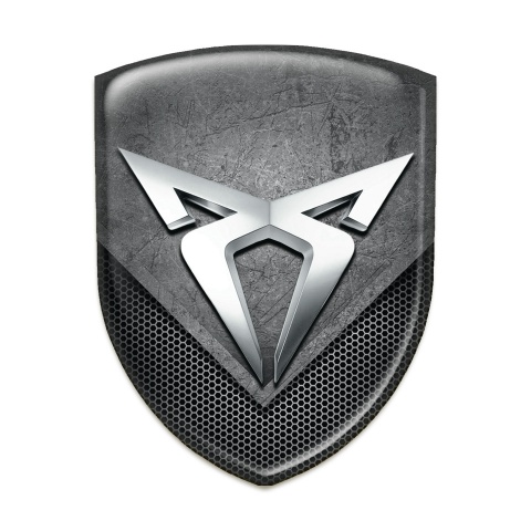 Seat Cupra Silicone Car Decal Badge Scratched Stone with Mesh Texture
