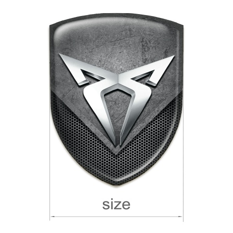 Seat Cupra Silicone Car Decal Badge Scratched Stone with Mesh Texture