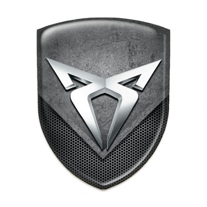 Seat Cupra Silicone Car Decal Badge Scratched Stone with Mesh Texture