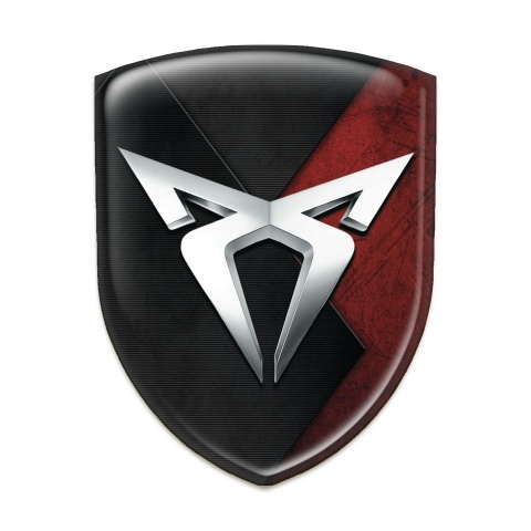 Seat Cupra Silicone Badge Red Black Mixed Texture 