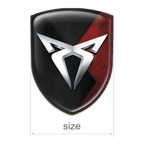 Seat Cupra Silicone Badge Red Black Mixed Texture 
