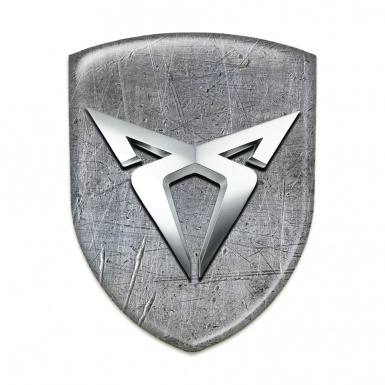 Seat Cupra Auto Emblem Stone Design Silver Logo 