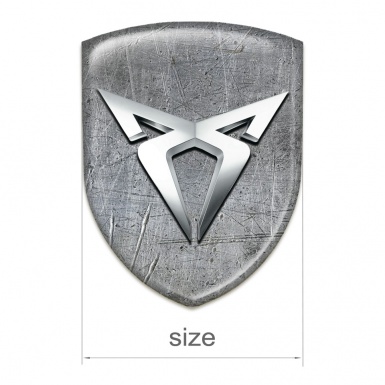 Seat Cupra Auto Emblem Stone Design Silver Logo 