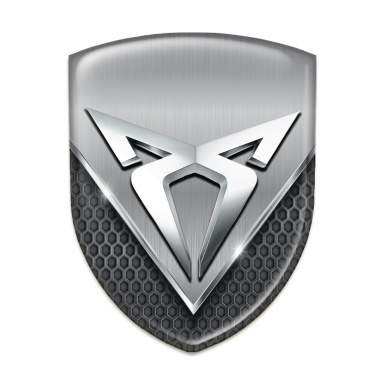 Seat Cupra Logo Emblem Dark Mesh with Aluminum Sheet 