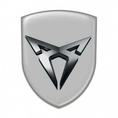 Seat Cupra Tuning Emblem Grey Background Graphite Logo 