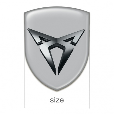 Seat Cupra Tuning Emblem Grey Background Graphite Logo 