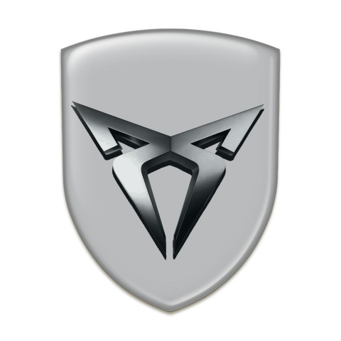 Seat Cupra Tuning Emblem Grey Background Graphite Logo 
