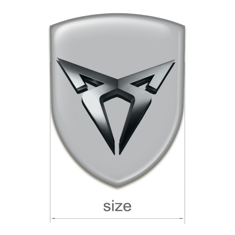 Seat Cupra Tuning Emblem Grey Background Graphite Logo 