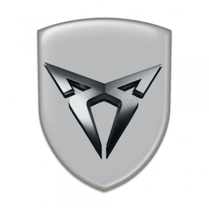 Seat Cupra Tuning Emblem Grey Background Graphite Logo 