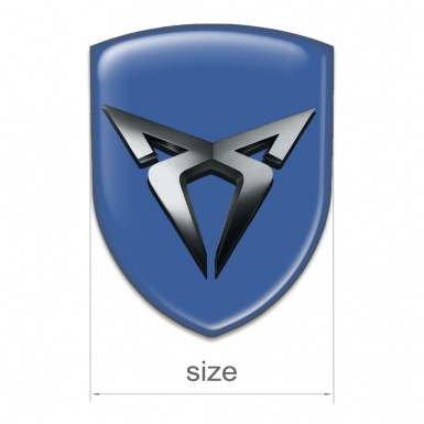 Seat Cupra Self Adhesive Emblem Logo Blue with dark Metal Logo 