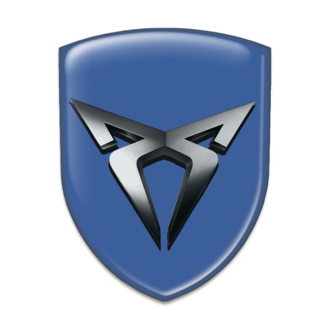 Seat Cupra Self Adhesive Emblem Logo Blue with dark Metal Logo 
